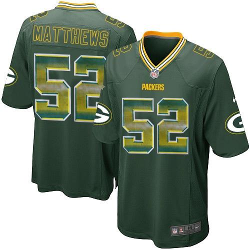 Nike Packers #52 Clay Matthews Green Team Color Men's Stitched NFL Limited Strobe Jersey Nike Packers #52 Clay Matthews Green Team Color Men's Stitched NFL Limited Strobe Jersey