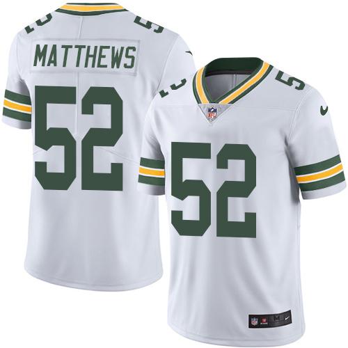 Nike Packers #52 Clay Matthews White Men's Stitched NFL Limited Rush Jersey Nike Packers #52 Clay Matthews White Men's Stitched NFL Limited Rush Jersey