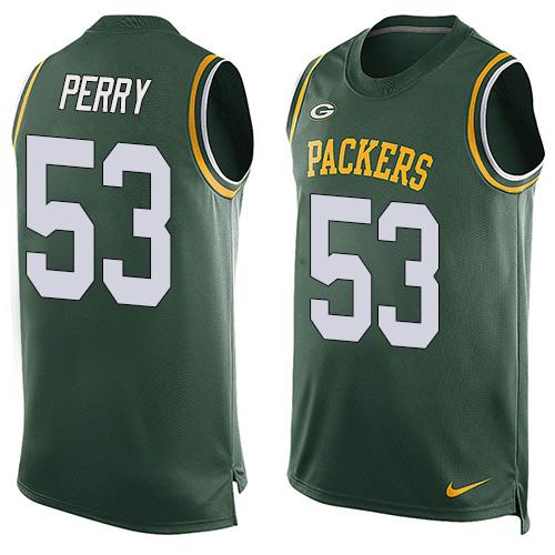 Nike Packers #53 Nick Perry Green Team Color Men's Stitched NFL Limited Tank Top Jersey Nike Packers #53 Nick Perry Green Team Color Men's Stitched NFL Limited Tank Top Jersey