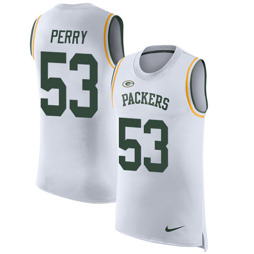 Nike Packers #53 Nick Perry White Men's Stitched NFL Limited Rush Tank Top Jersey Nike Packers #53 Nick Perry White Men's Stitched NFL Limited Rush Tank Top Jersey