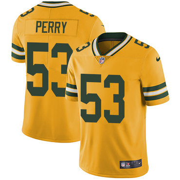 Nike Packers #53 Nick Perry Yellow Men's Stitched NFL Limited Rush Jersey Nike Packers #53 Nick Perry Yellow Men's Stitched NFL Limited Rush Jersey
