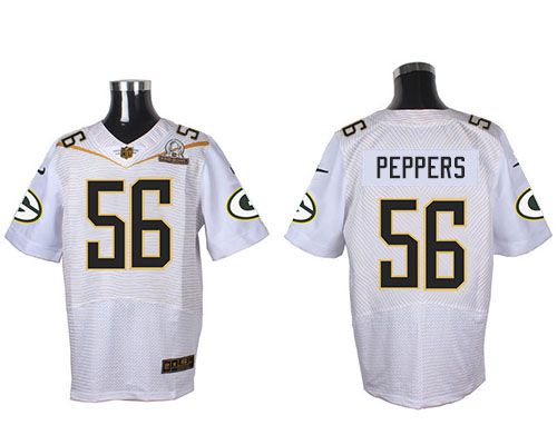 Nike Packers #56 Julius Peppers White 2016 Pro Bowl Men's Stitched NFL Elite Jersey