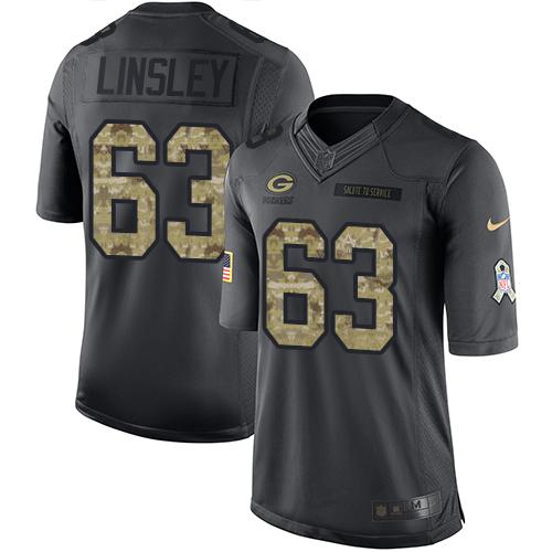 Nike Packers #63 Corey Linsley Black Men's Stitched NFL Limited 2016 Salute To Service Jersey Nike Packers #63 Corey Linsley Black Men's Stitched NFL Limited 2016 Salute To Service Jersey