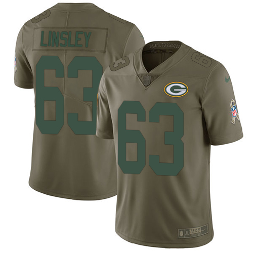 Nike Packers #63 Corey Linsley Olive Men's Stitched NFL Limited 2017 Salute To Service Jersey Nike Packers #63 Corey Linsley Olive Men's Stitched NFL Limited 2017 Salute To Service Jersey