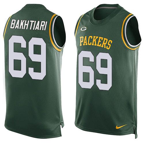 Nike Packers #69 David Bakhtiari Green Team Color Men's Stitched NFL Limited Tank Top Jersey Nike Packers #69 David Bakhtiari Green Team Color Men's Stitched NFL Limited Tank Top Jersey