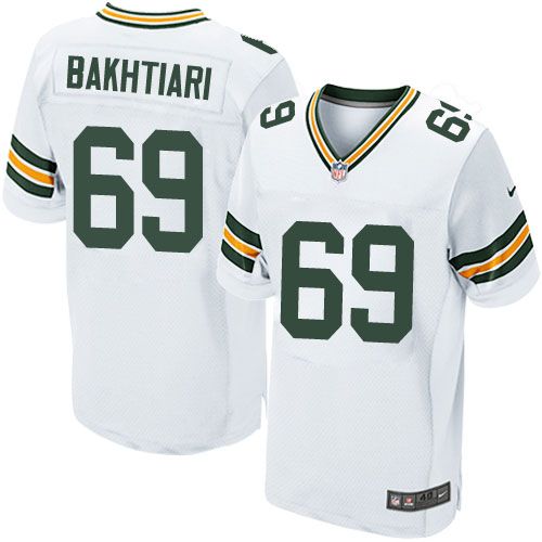 Nike Packers #69 David Bakhtiari White Men's Stitched NFL Elite Jersey Nike Packers #69 David Bakhtiari White Men's Stitched NFL Elite Jersey