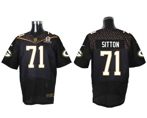 Nike Packers #71 Josh Sitton Black 2016 Pro Bowl Men's Stitched NFL Elite Jersey