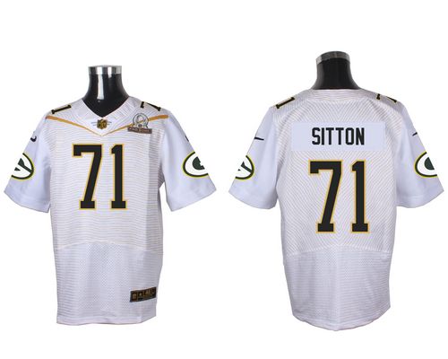 Nike Packers #71 Josh Sitton White 2016 Pro Bowl Men's Stitched NFL Elite Jersey
