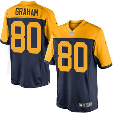 Nike Packers #80 Jimmy Graham Navy Blue Alternate Youth Stitched NFL New Limited Jersey Nike Packers #80 Jimmy Graham Navy Blue Alternate Youth Stitched NFL New Limited Jersey