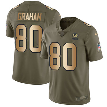Nike Packers #80 Jimmy Graham Olive Gold Youth Stitched NFL Limited 2017 Salute to Service Jersey Nike Packers #80 Jimmy Graham Olive Gold Youth Stitched NFL Limited 2017 Salute to Service Jersey