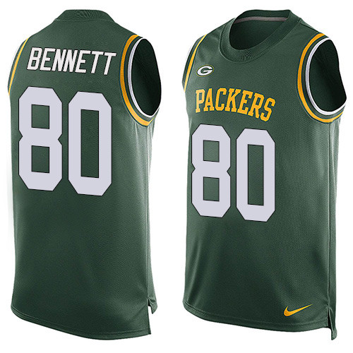 Nike Packers #80 Martellus Bennett Green Team Color Men's Stitched NFL Limited Tank Top Jersey