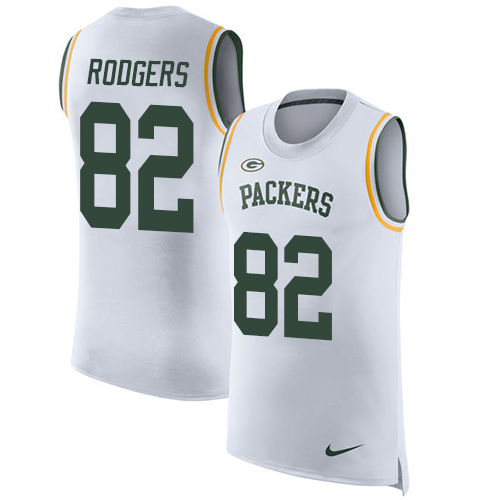 Nike Packers #82 Richard Rodgers White Men's Stitched NFL Limited Rush Tank Top Jersey Nike Packers #82 Richard Rodgers White Men's Stitched NFL Limited Rush Tank Top Jersey