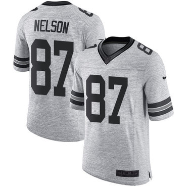Nike Packers #87 Jordy Nelson Gray Men's Stitched NFL Limited Gridiron Gray II Jersey Nike Packers #87 Jordy Nelson Gray Men's Stitched NFL Limited Gridiron Gray II Jersey