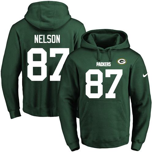 Nike Packers #87 Jordy Nelson Green Name & Number Pullover NFL Hoodie Nike Packers #87 Jordy Nelson Green Name & Number Pullover NFL Hoodie