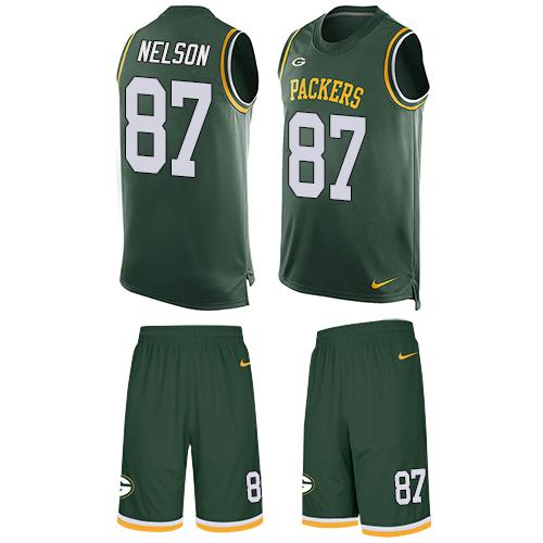 Nike Packers #87 Jordy Nelson Green Team Color Men's Stitched NFL Limited Tank Top Suit Jersey Nike Packers #87 Jordy Nelson Green Team Color Men's Stitched NFL Limited Tank Top Suit Jersey