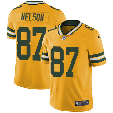 Nike Packers #87 Jordy Nelson Yellow Men's Stitched NFL Limited Rush Jersey Nike Packers #87 Jordy Nelson Yellow Men's Stitched NFL Limited Rush Jersey