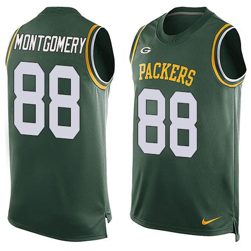 Nike Packers #88 Ty Montgomery Green Team Color Men's Stitched NFL Limited Tank Top Jersey Nike Packers #88 Ty Montgomery Green Team Color Men's Stitched NFL Limited Tank Top Jersey