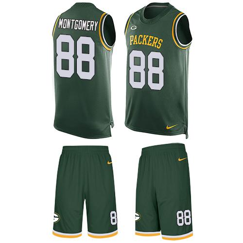 Nike Packers #88 Ty Montgomery Green Team Color Men's Stitched NFL Limited Tank Top Suit Jersey Nike Packers #88 Ty Montgomery Green Team Color Men's Stitched NFL Limited Tank Top Suit Jersey