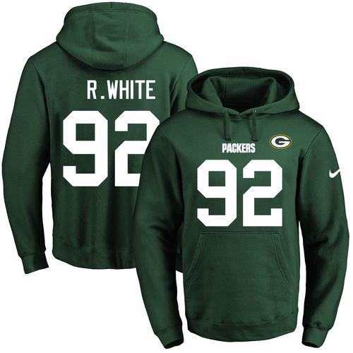 Nike Packers #92 Reggie White Green Name & Number Pullover NFL Hoodie Nike Packers #92 Reggie White Green Name & Number Pullover NFL Hoodie
