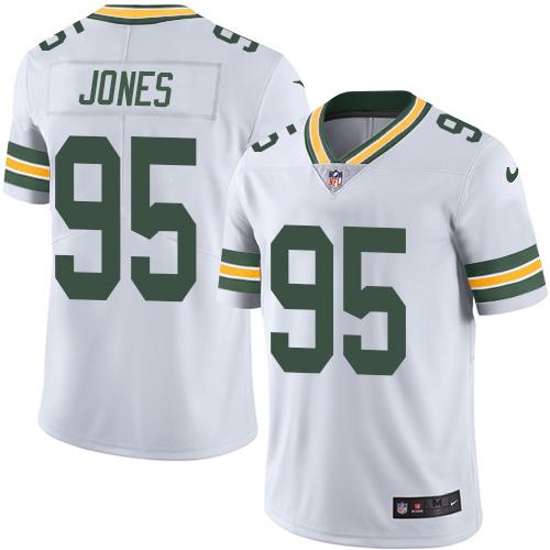 Nike Packers #95 Datone Jones White Men's Stitched NFL Limited Rush Jersey Nike Packers #95 Datone Jones White Men's Stitched NFL Limited Rush Jersey