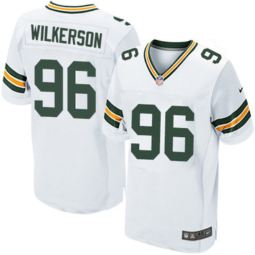 Nike Packers #96 Muhammad Wilkerson White Men's Stitched NFL Elite Jersey Nike Packers #96 Muhammad Wilkerson White Men's Stitched NFL Elite Jersey