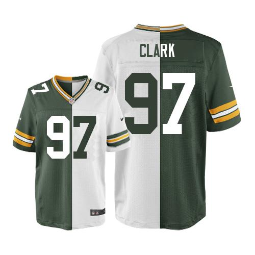 Nike Packers #97 Kenny Clark Green White Men's Stitched NFL Elite Split Jersey