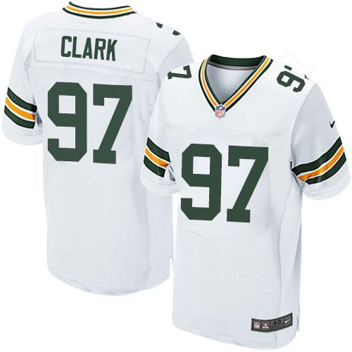 Nike Packers #97 Kenny Clark White Men's Stitched NFL Elite Jersey Nike Packers #97 Kenny Clark White Men's Stitched NFL Elite Jersey