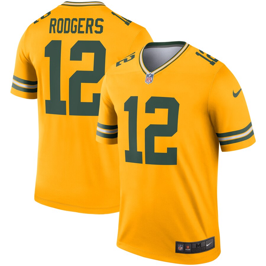 Nike Packers 12 Aaron Rodgers Gold Inverted Legend Jersey Nike Packers 12 Aaron Rodgers Gold Inverted Legend Jersey