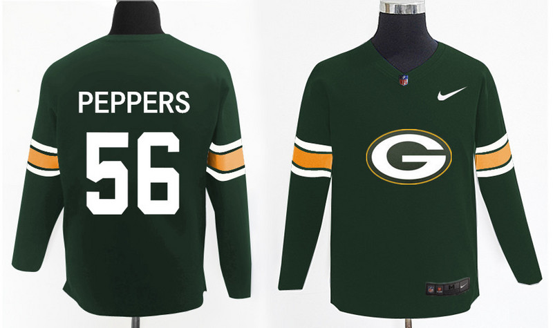 Nike Packers 56 Julius Peppers Green Knit Sweater Nike Packers 56 Julius Peppers Green Knit Sweater