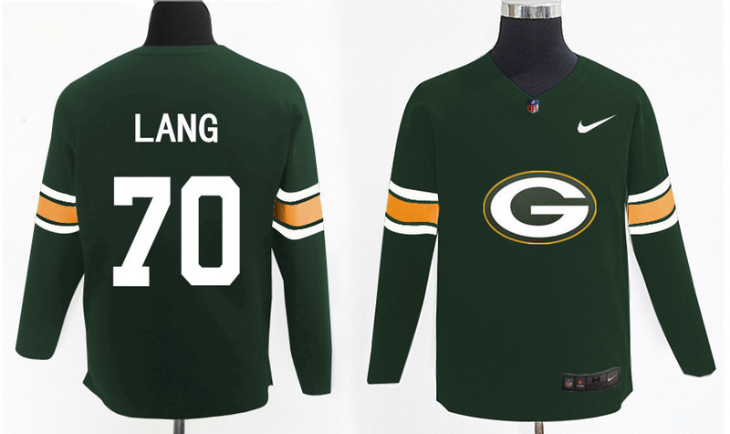Nike Packers 70 T.J. Lang Green Knit Sweater Nike Packers 70 T.J. Lang Green Knit Sweater