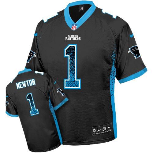 Nike Panthers #1 Cam Newton Black Team Color Men's Stitched NFL Elite Drift Fashion Jersey Nike Panthers #1 Cam Newton Black Team Color Men's Stitched NFL Elite Drift Fashion Jersey