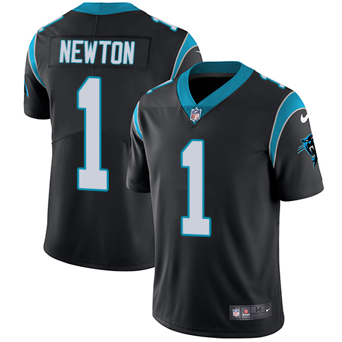 Nike Panthers #1 Cam Newton Black Team Color Men's Stitched NFL Vapor Untouchable Limited Jersey Nike Panthers #1 Cam Newton Black Team Color Men's Stitched NFL Vapor Untouchable Limited Jersey