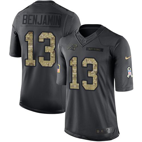 Nike Panthers #13 Kelvin Benjamin Black Men's Stitched NFL Limited 2016 Salute to Service Jersey Nike Panthers #13 Kelvin Benjamin Black Men's Stitched NFL Limited 2016 Salute to Service Jersey