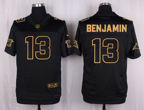 Nike Panthers #13 Kelvin Benjamin Pro Line Black Gold Collection Men's Stitched NFL Elite Jersey