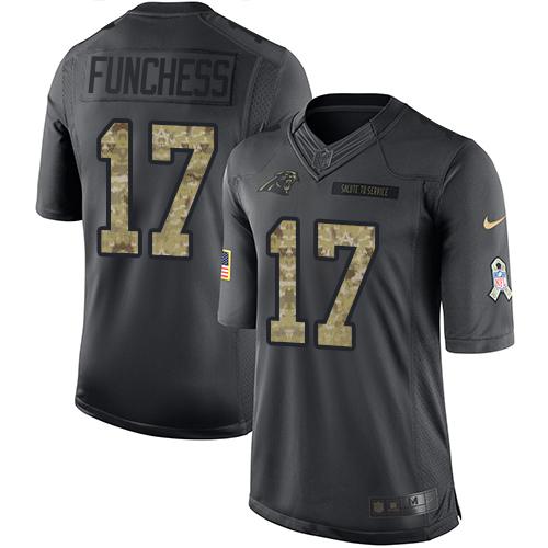 Nike Panthers #17 Devin Funchess Black Men's Stitched NFL Limited 2016 Salute to Service Jersey Nike Panthers #17 Devin Funchess Black Men's Stitched NFL Limited 2016 Salute to Service Jersey