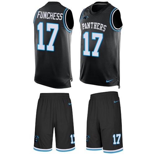 Nike Panthers #17 Devin Funchess Black Team Color Men's Stitched NFL Limited Tank Top Suit Jersey Nike Panthers #17 Devin Funchess Black Team Color Men's Stitched NFL Limited Tank Top Suit Jersey