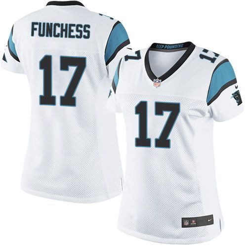 Nike Panthers #17 Devin Funchess White Women's Stitched NFL Elite Jersey