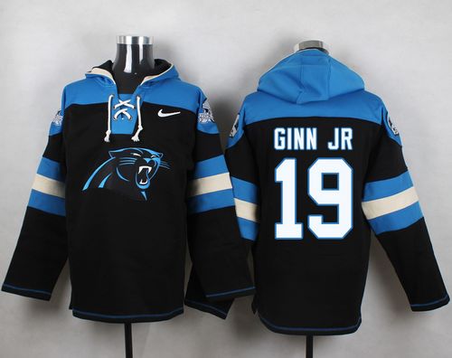 Nike Panthers #19 Ted Ginn Jr Black Player Pullover NFL Hoodie Nike Panthers #19 Ted Ginn Jr Black Player Pullover NFL Hoodie