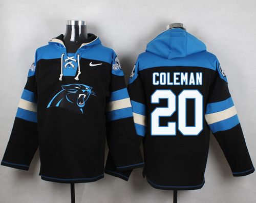 Nike Panthers #20 Kurt Coleman Black Player Pullover NFL Hoodie Nike Panthers #20 Kurt Coleman Black Player Pullover NFL Hoodie