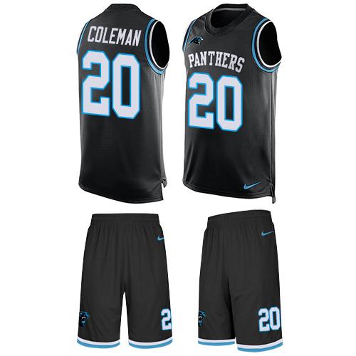 Nike Panthers #20 Kurt Coleman Black Team Color Men's Stitched NFL Limited Tank Top Suit Jersey Nike Panthers #20 Kurt Coleman Black Team Color Men's Stitched NFL Limited Tank Top Suit Jersey