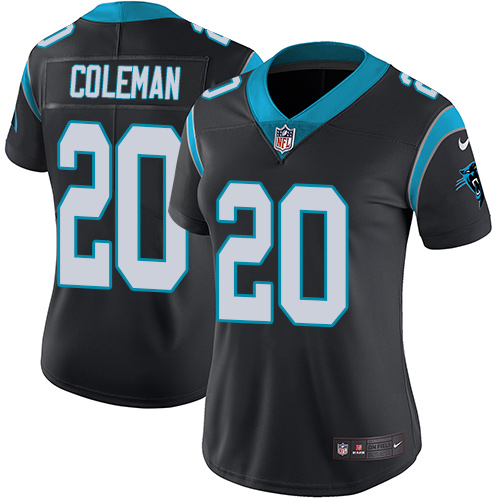 Nike Panthers #20 Kurt Coleman Black Team Color Women's Stitched NFL Vapor Untouchable Limited Jersey