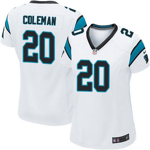 Nike Panthers #20 Kurt Coleman White Women's Stitched NFL Elite Jersey