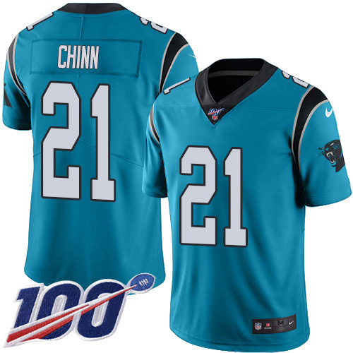 Nike Panthers #21 Jeremy Chinn Blue Alternate Men's Stitched NFL 100th Season Vapor Untouchable Limited Jersey Nike Panthers #21 Jeremy Chinn Blue Alternate Men's Stitched NFL 100th Season Vapor Untouchable Limited Jersey