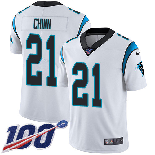 Nike Panthers #21 Jeremy Chinn White Men's Stitched NFL 100th Season Vapor Untouchable Limited Jersey Nike Panthers #21 Jeremy Chinn White Men's Stitched NFL 100th Season Vapor Untouchable Limited Jersey