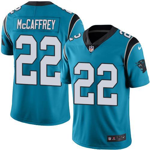 Nike Panthers #22 Christian McCaffrey Blue Alternate Men's Stitched NFL Vapor Untouchable Limited Jersey Nike Panthers #22 Christian McCaffrey Blue Alternate Men's Stitched NFL Vapor Untouchable Limited Jersey