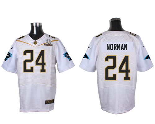 Nike Panthers #24 Josh Norman White 2016 Pro Bowl Men's Stitched NFL Elite Jersey