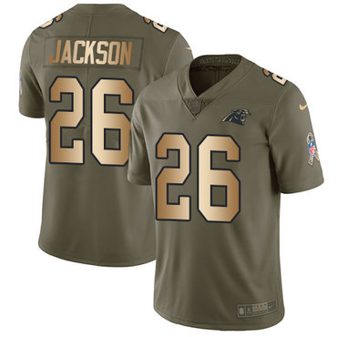 Nike Panthers #26 Donte Jackson Olive Gold Men's Stitched NFL Limited 2017 Salute To Service Jersey Nike Panthers #26 Donte Jackson Olive Gold Men's Stitched NFL Limited 2017 Salute To Service Jersey