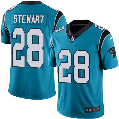Nike Panthers #28 Jonathan Stewart Blue Alternate Youth Stitched NFL Vapor Untouchable Limited Jersey
