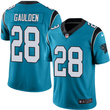 Nike Panthers #28 Rashaan Gaulden Blue Men's Stitched NFL Limited Rush Jersey Nike Panthers #28 Rashaan Gaulden Blue Men's Stitched NFL Limited Rush Jersey