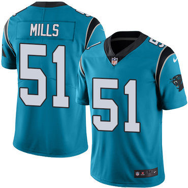 Nike Panthers #51 Sam Mills Blue Alternate Men's Stitched NFL Vapor Untouchable Limited Jersey Nike Panthers #51 Sam Mills Blue Alternate Men's Stitched NFL Vapor Untouchable Limited Jersey